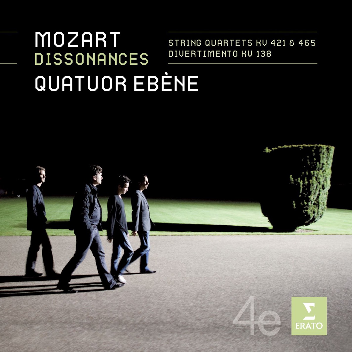 Mozart: String Quartets, K. 421, 465 "Dissonances" & Divertimento, K. 138 by Quatuor Ébène album cover