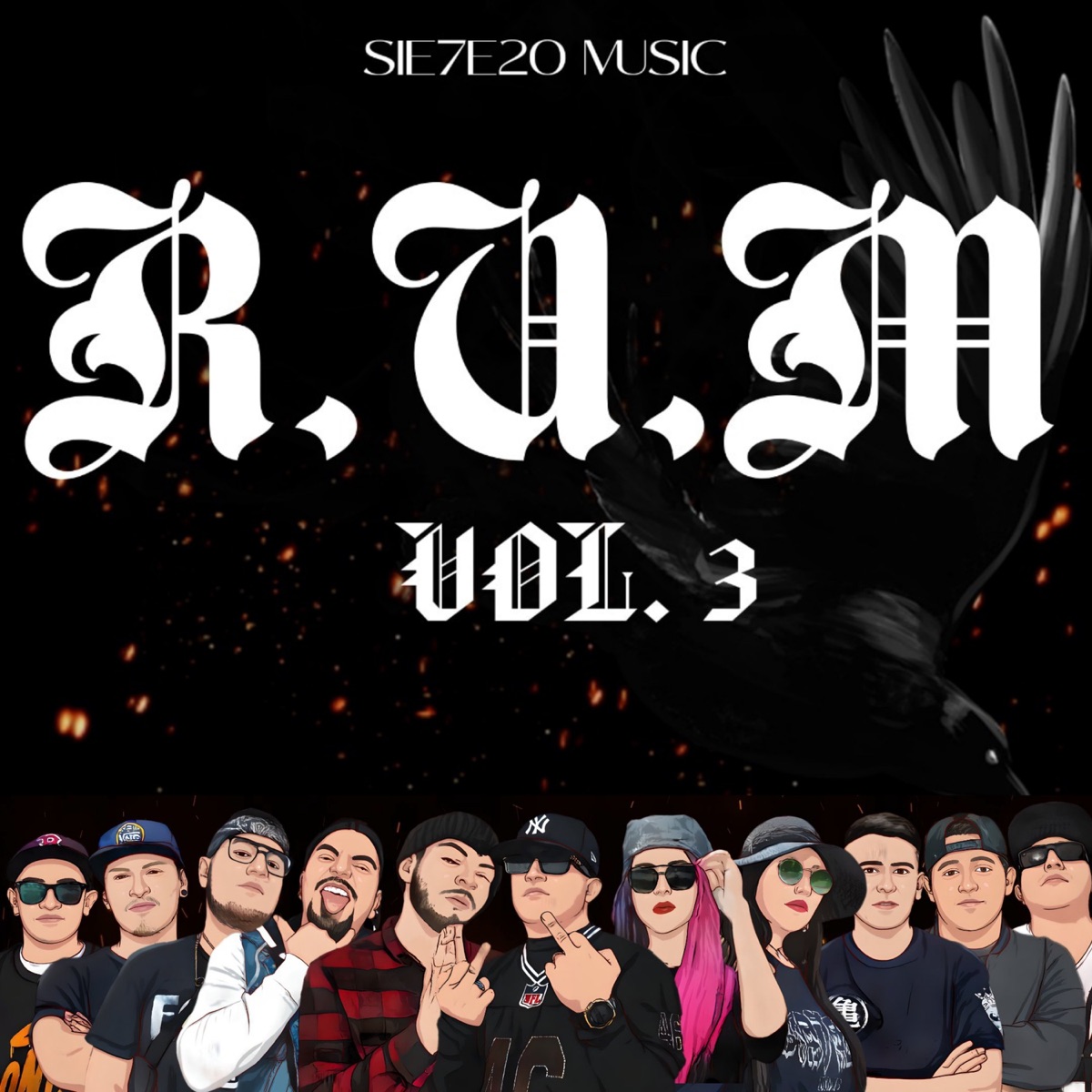 R.U.M, Vol. 3 (feat. Doco Cler, Kyra, Mc Crans, Relox, REXS, Ruffone, Aury, Zhain, Craps & BlearLP) - Single by Jaev Escobar album cover