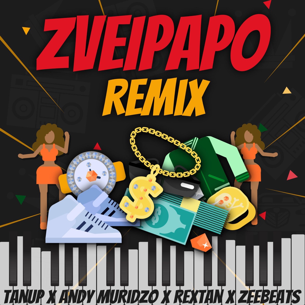 Zveipapo (feat. Rextan, Andy Muridzo & Zee Beats) [Amapiano Mix] - Single by TanUp album cover