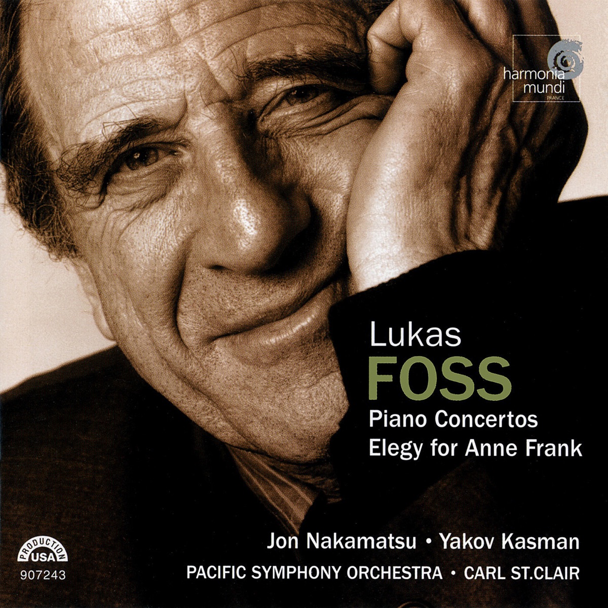 Lukas Foss: Piano Concertos, Elegy for Anne Frank by Jon Nakamatsu, Yakov Kasman, Pacific Symphony Orchestra & Carl St. Clair album cover
