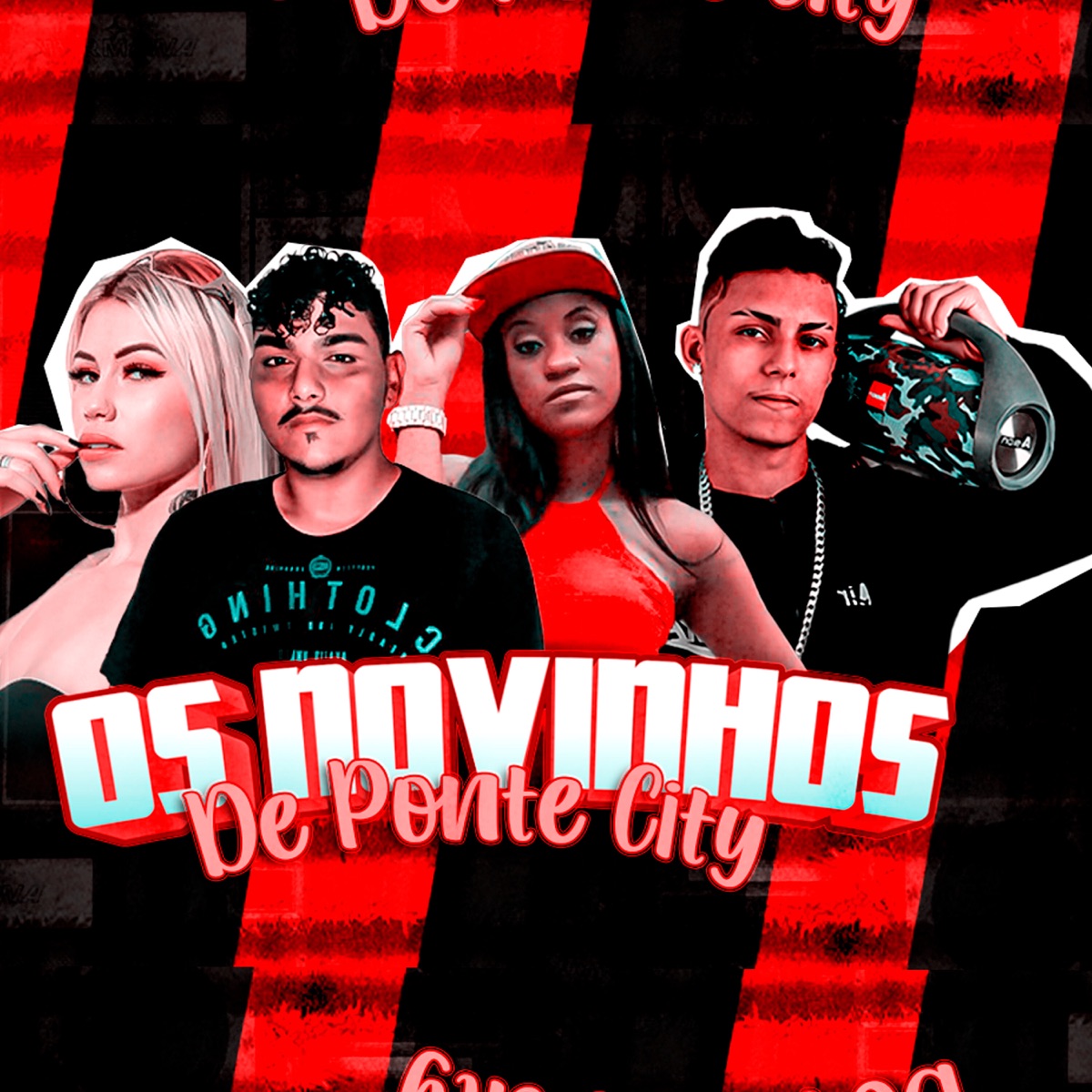 Os Novinhos de Ponte City (feat. Mc Larissa & Mc Erikah) - Single by Evinho o Proprio album cover