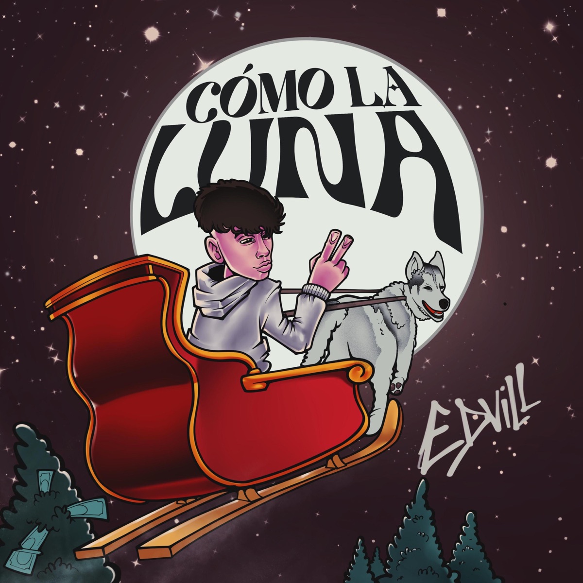 Como la luna (feat. EDVILL) - Single by SIX GALAXY album cover