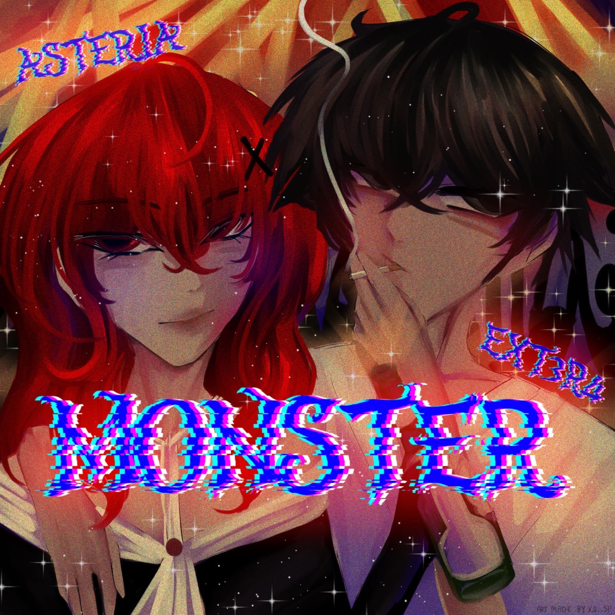 Monster (feat. asteria & WASTY) - Single by Ext3r4 album cover