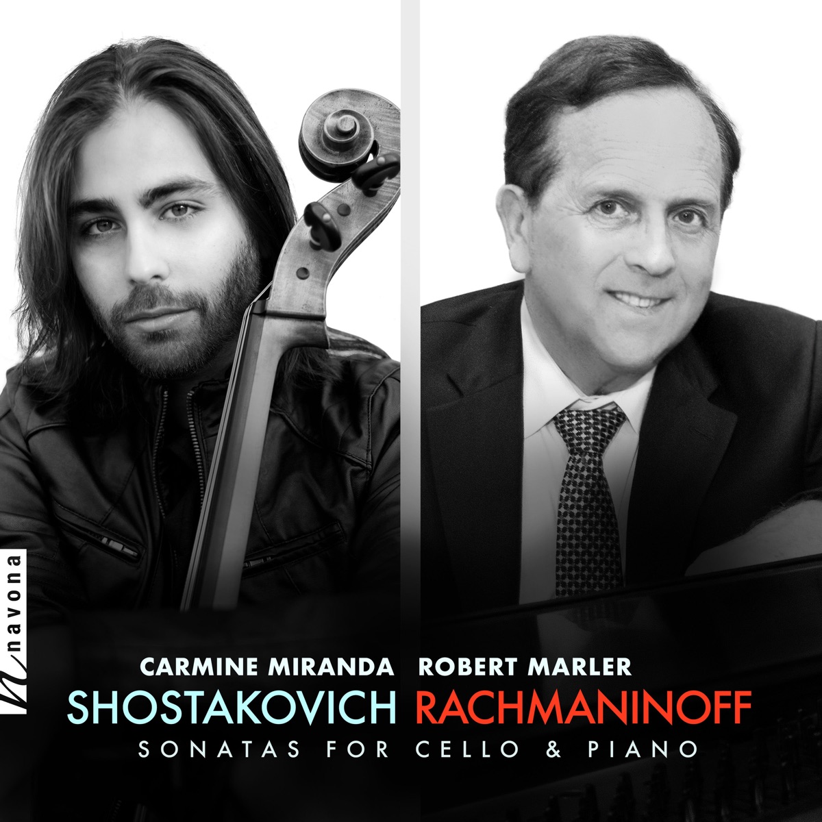 Shostakovich & Rachmaninoff: Sonatas for Cello & Piano by Carmine Miranda & Robert Marler album cover