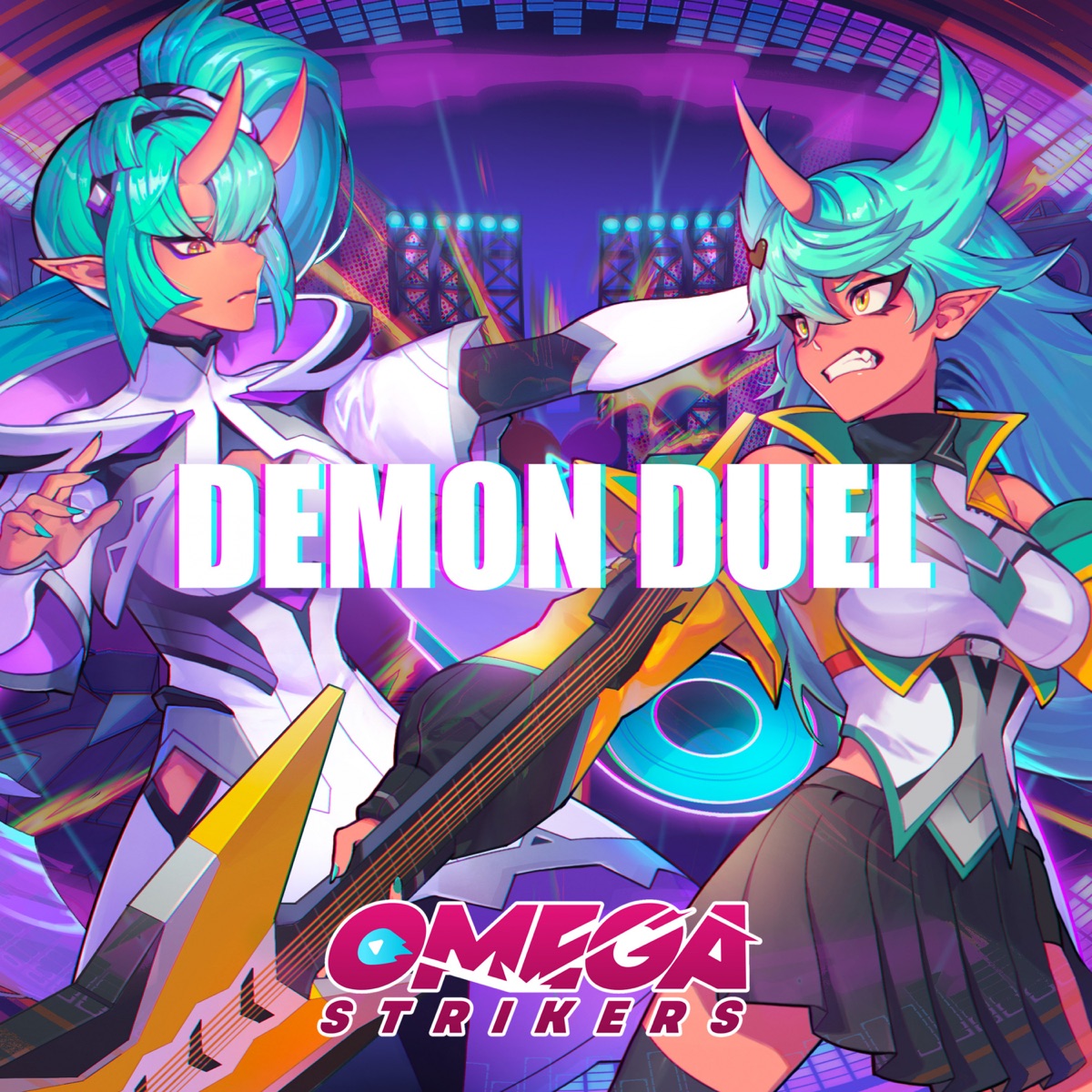 Demon Duel (Vyce and Octavia's Theme from Omega Strikers) - EP by James Landino, Garrett Williamson, nano & DEMONDICE album cover
