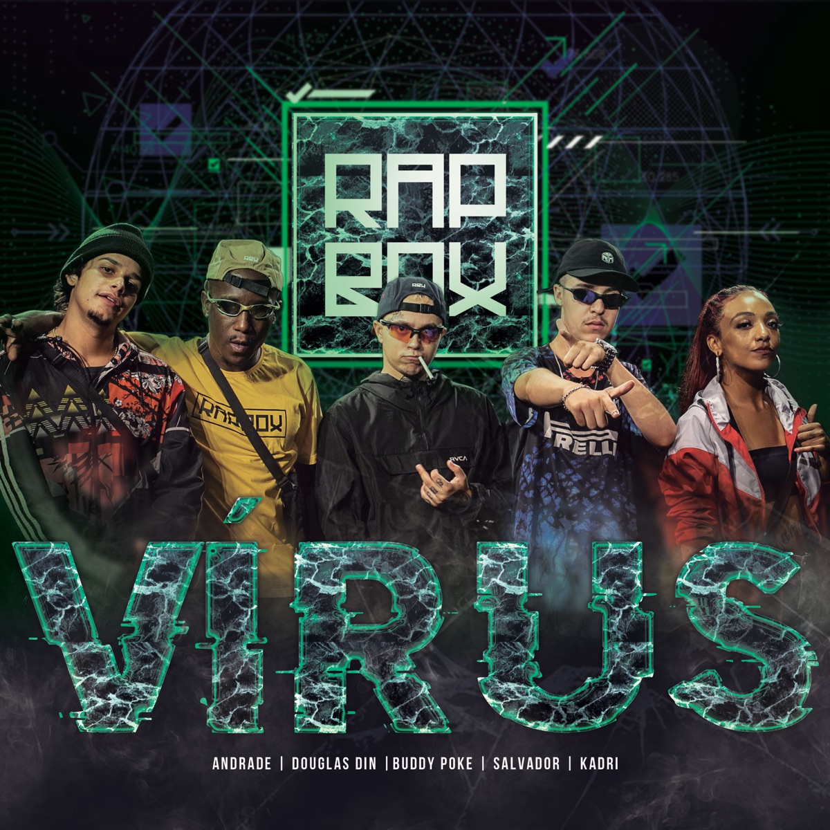 Vírus (feat. Kadri, Andrade, Buddy Poke, Salvador & Douglas Din) - Single by Leo Casa 1 album cover