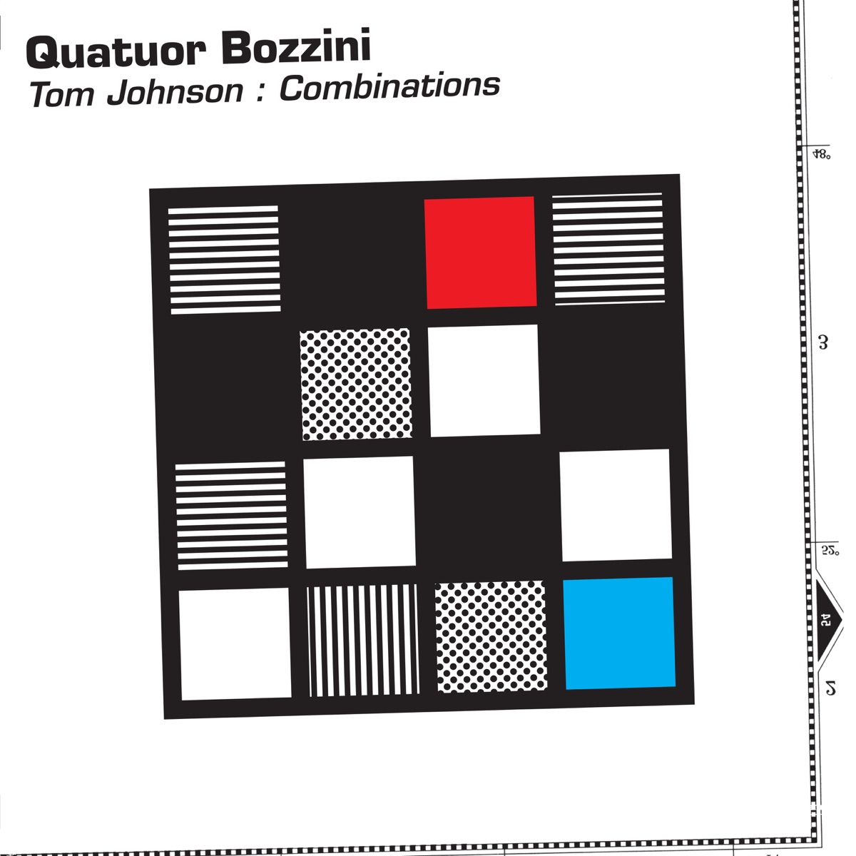 Tom Johnson: Combinations by Quatuor Bozzini album cover