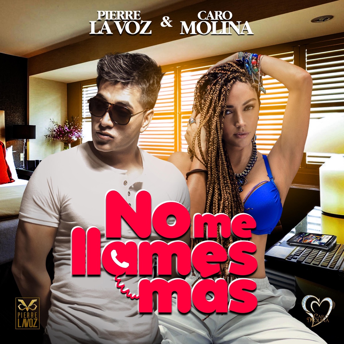 No Me Llames Mas - Single by Pierre La Voz & Caro Molina album cover