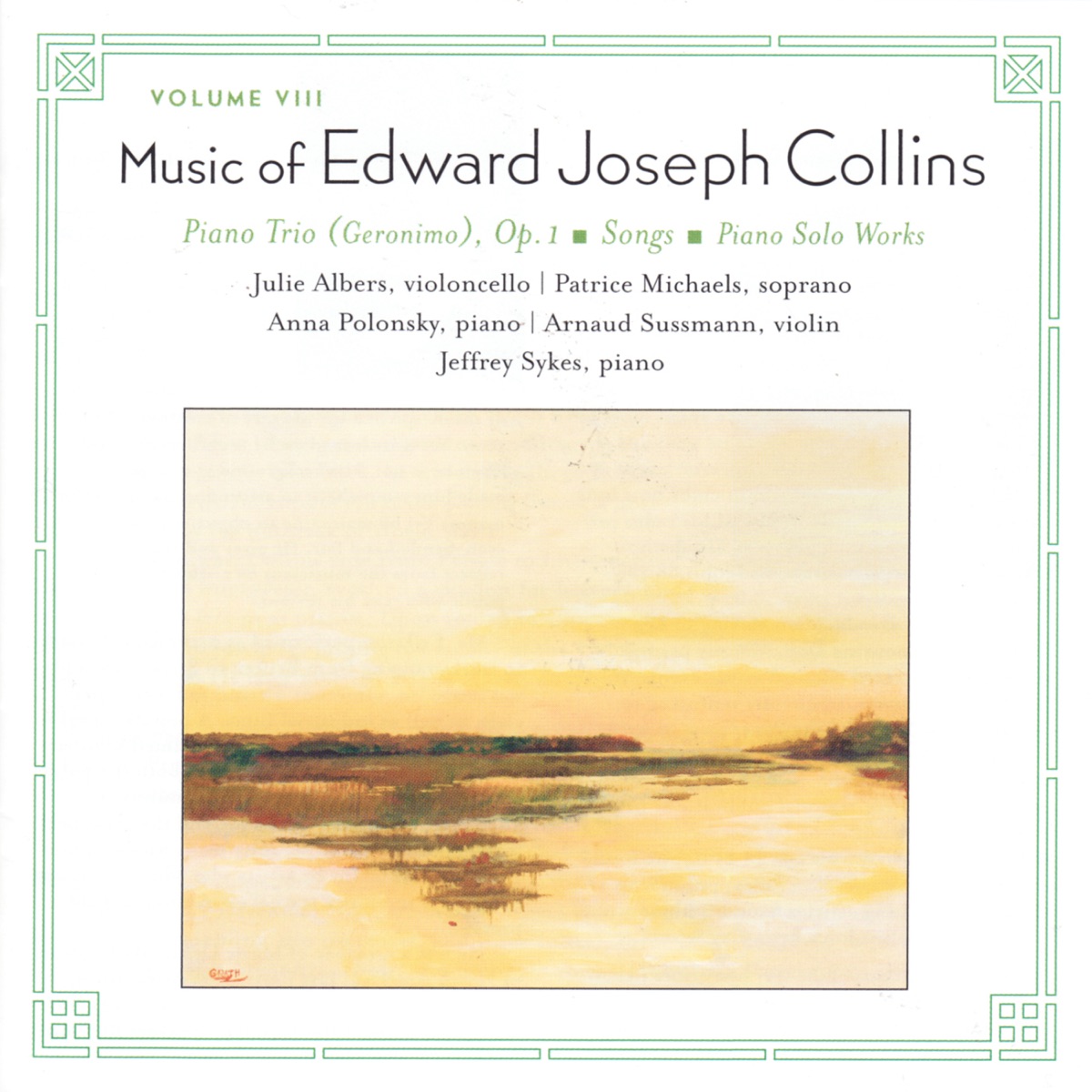 Music of Edward Collins, Vol. VIII by Anna Polonsky, Jeffrey Sykes & Sussmann/Albers/Polonsky Trio album cover