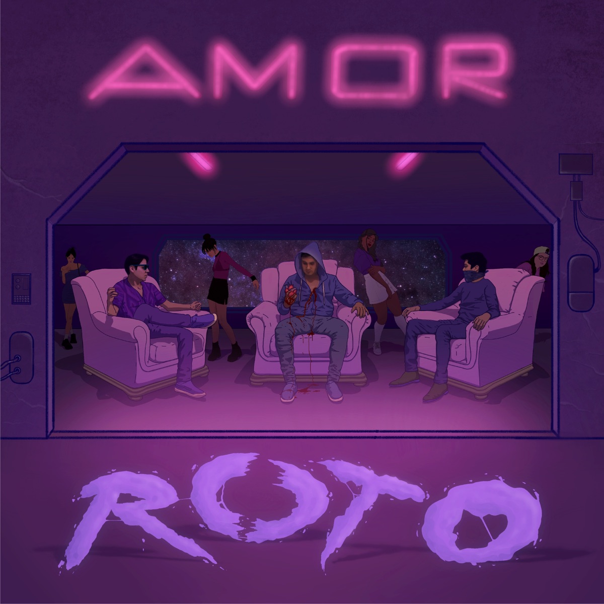 AMOR ROTO - Single by Neico, Lobo Samurai & Tigre Diablo album cover