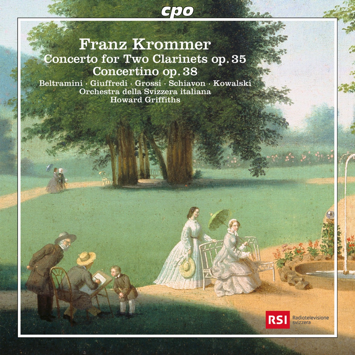 Clarinet Concerto, Op. 35 · Concertino, Op. 38 by Howard Griffiths, Orchestra della Svizzera Italiana, Paolo Beltramini, Corrado Giuffredi, Bruno Grossi, Marco Schiavon & Robert Kowalski album cover