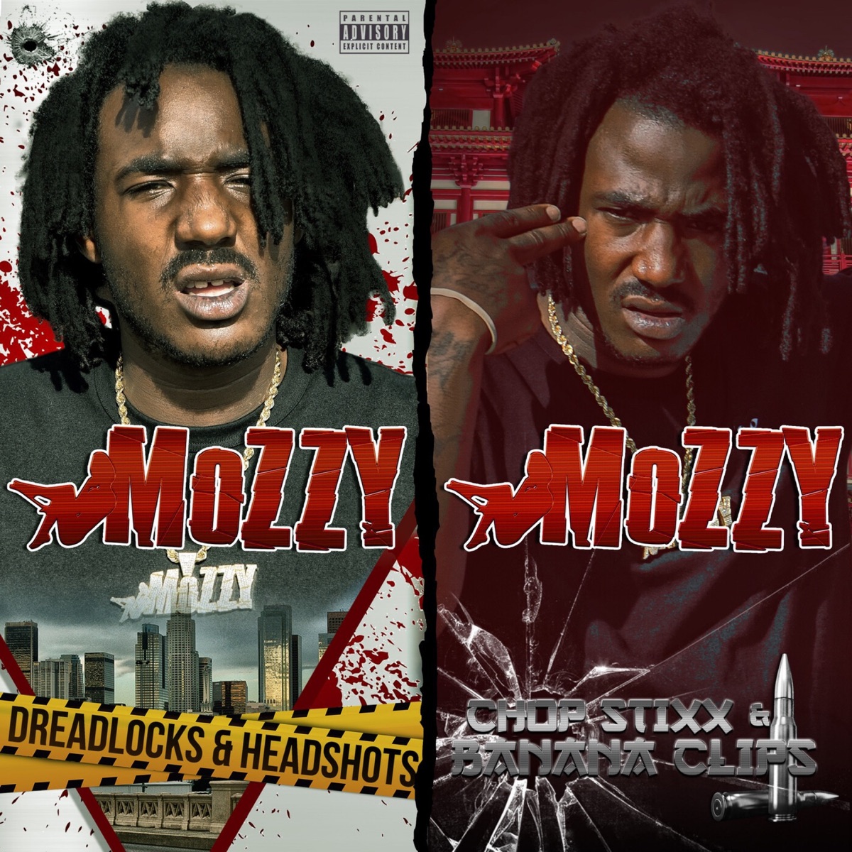Dreadlocks & Headshots and Chop Stixx & Banana Clips (Deluxe Edition) by Mozzy album cover artwork