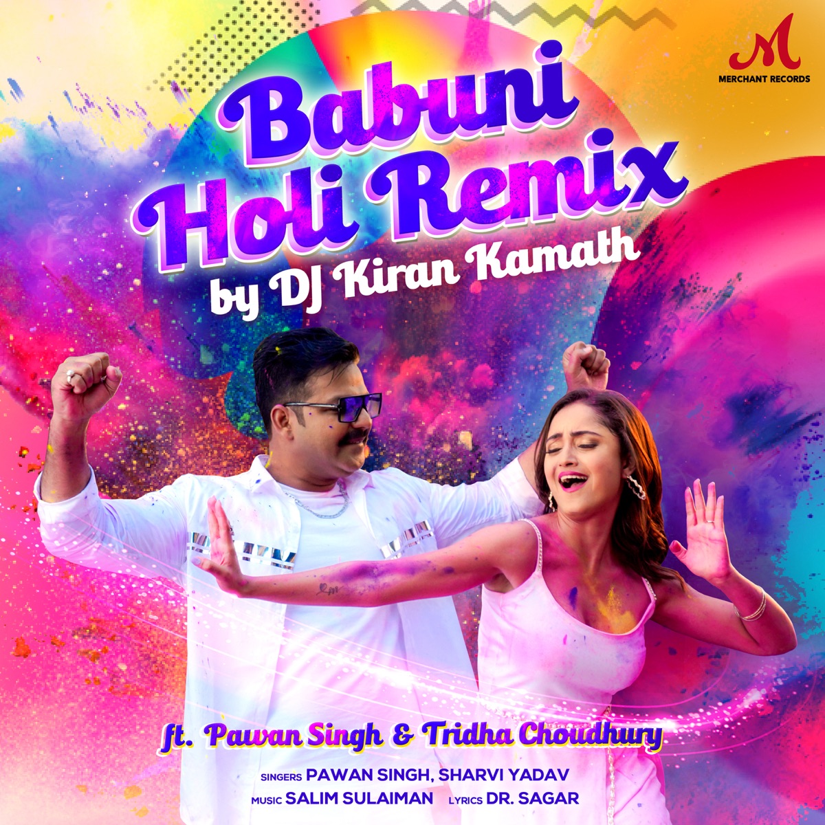 Babuni Holi (Remix) - Single by Pawan Singh, Tridha Choudhury, Salim-Sulaiman, Sharvi Yadav & DJ Kiran Kamath album cover