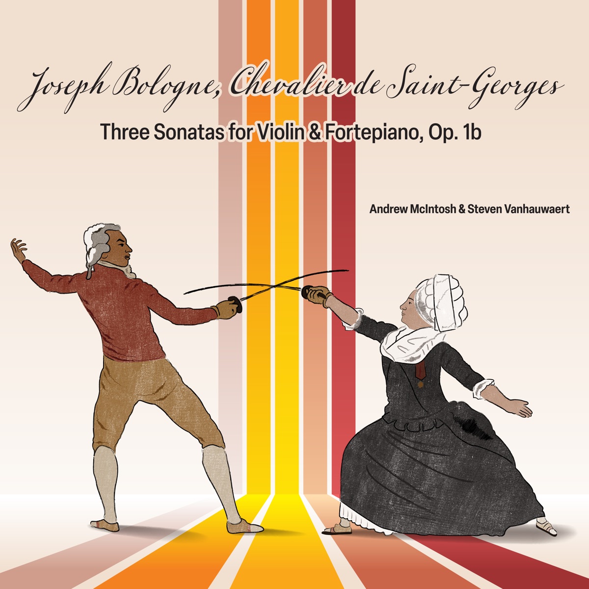 Joseph Bologne, Chevalier de Saint-Georges: Three Sonatas for Violin & Fortepiano, Op. 1b, G.076-078 by Andrew McIntosh & Steven Vanhauwaert album cover