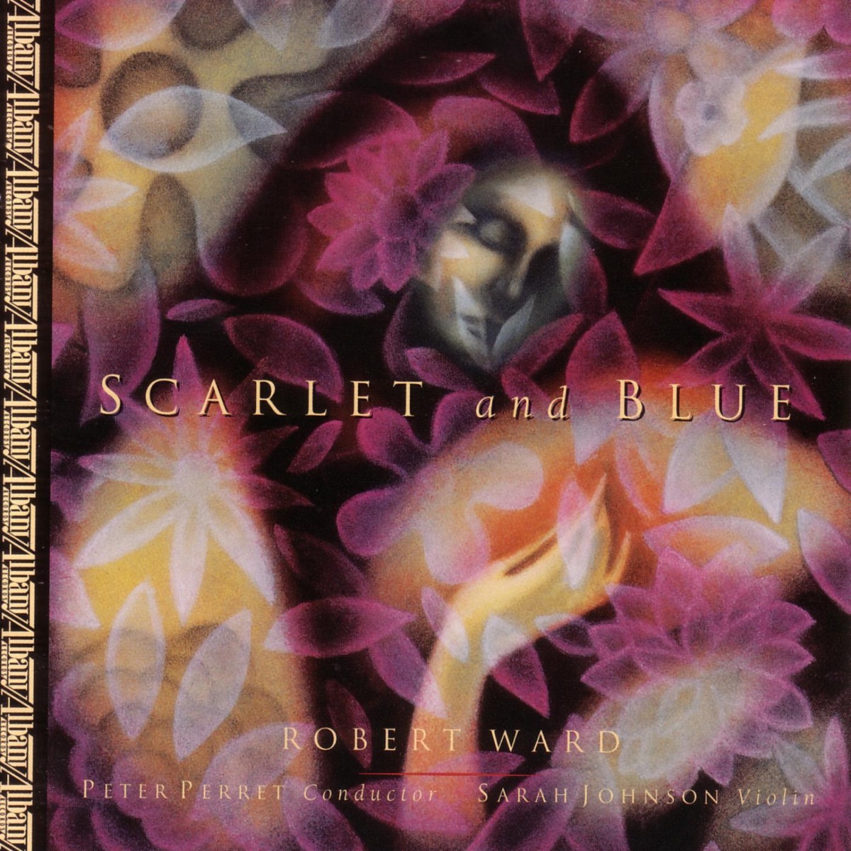 Ward: Scarlet and Blue by Peter Perret, Sarah Johnson & Winston Salem Symphony album cover