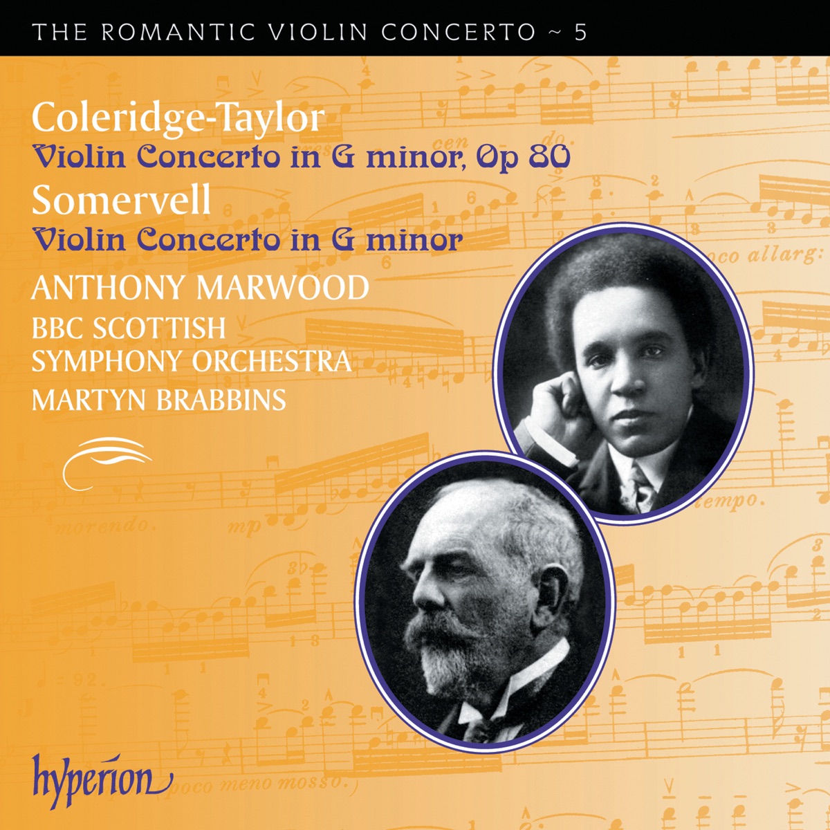 Coleridge-Taylor & Somervell: Violin Concertos (Hyperion Romantic Violin Concerto, Vol. 5) by Anthony Marwood, BBC Scottish Symphony Orchestra & Martyn Brabbins album cover