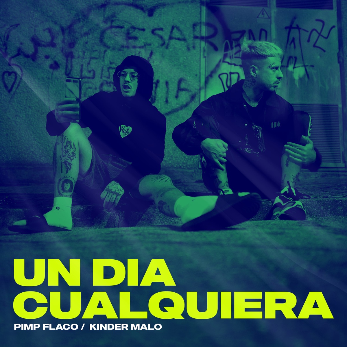 Un día cualquiera - Single by Kinder Malo, Pimp Flaco & Blackthoven album cover