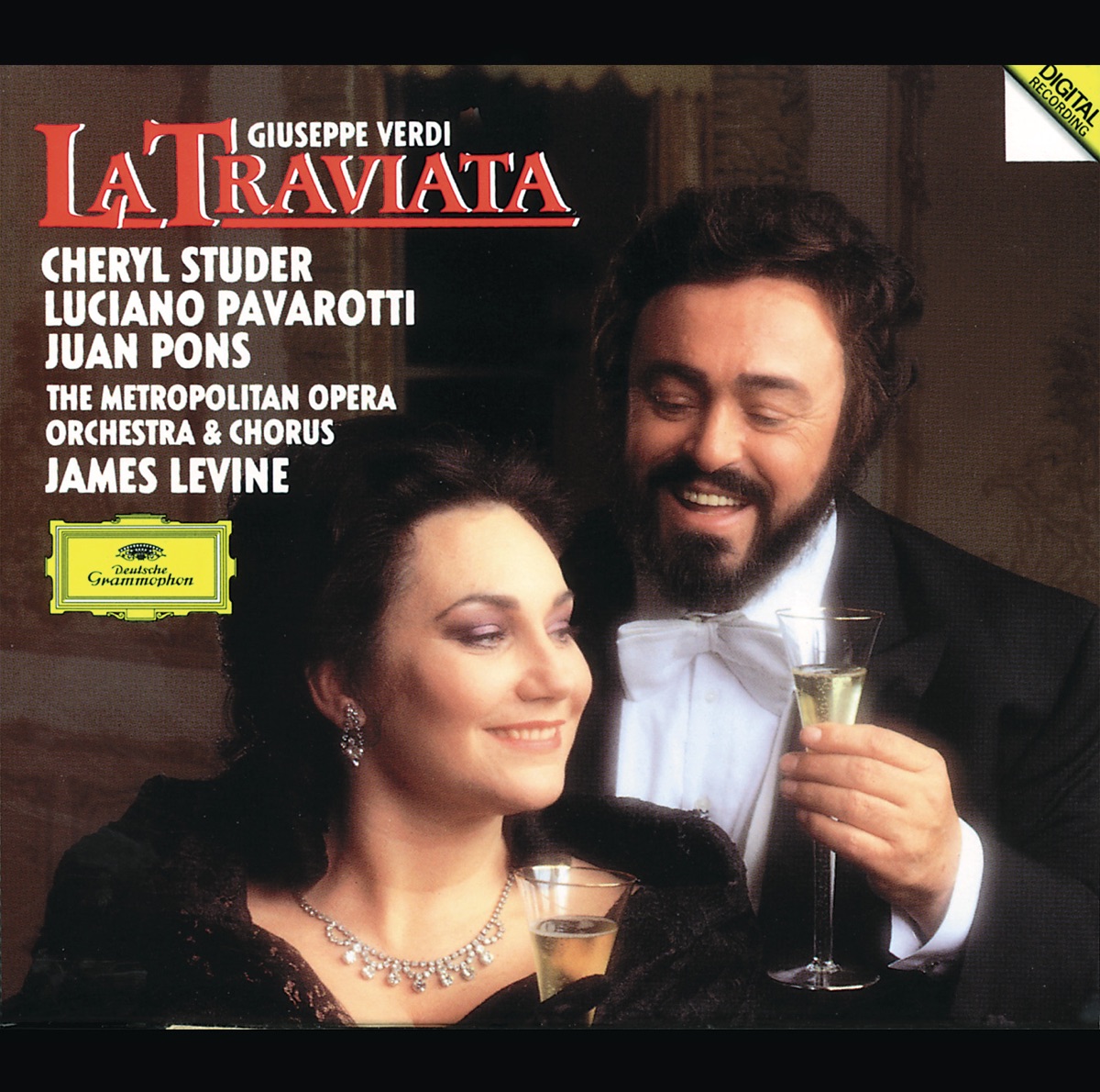 Verdi: la Traviata by The Metropolitan Opera Orchestra, Cheryl Studer, James Levine & Luciano Pavarotti album cover