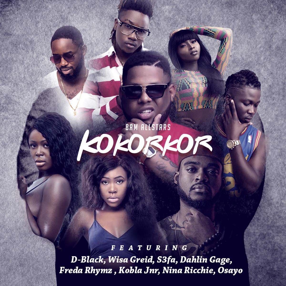 Kokorkor (feat. D-Black, Wisa Greid, Sefa, Freda Rhymz, Kobla Jnr, Osayo, Nina Ricchie & DahLin Gage) - Single by BAM All Stars album cover