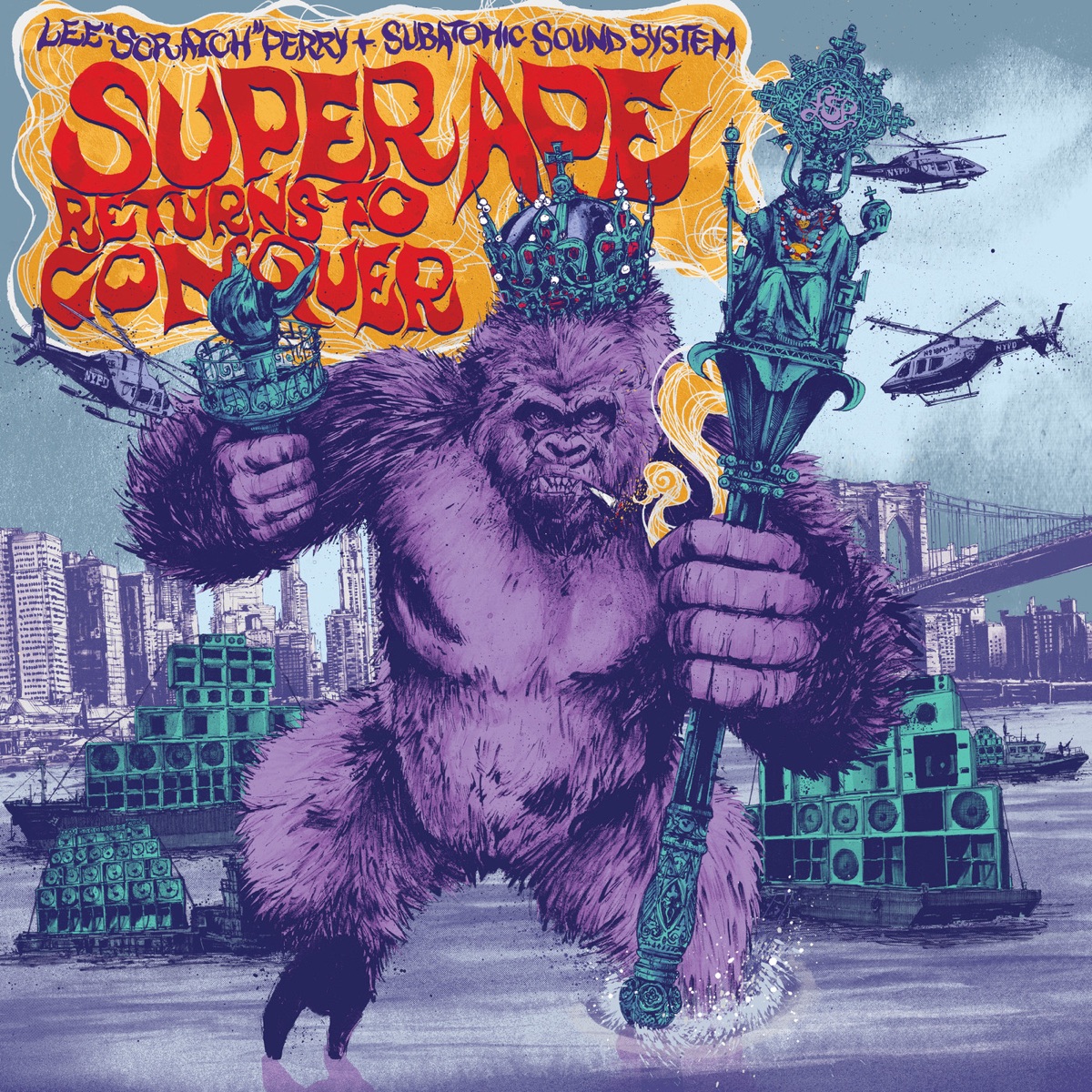 Super Ape Returns to Conquer by Subatomic Sound System & Lee "Scratch" Perry album cover
