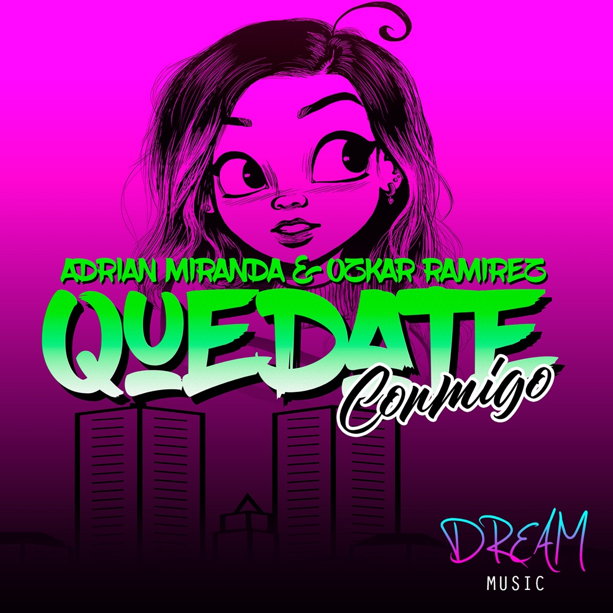 Quédate Conmigo - Single by Adrian Miranda & Ozkar Ramirez album cover