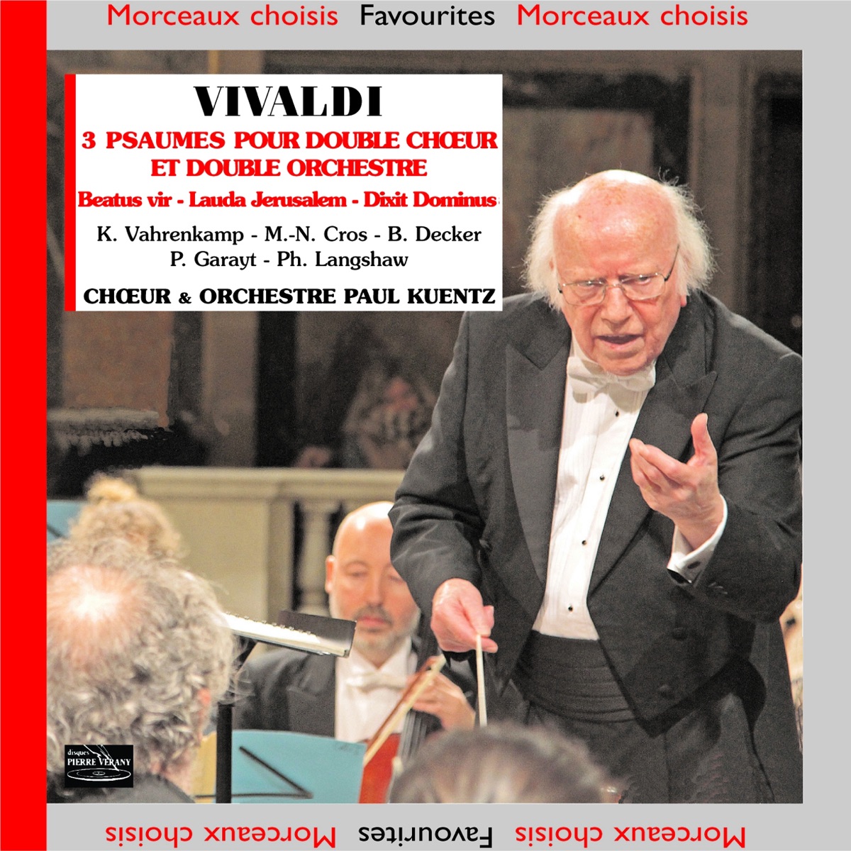 Vivaldi: 3 Psaumes à double chœur et double orchestre by Kristina Vahrenkamp, Marie-Noëlle Cros, Barbara Decker, Patrick Garayt & Philip Langshaw album cover