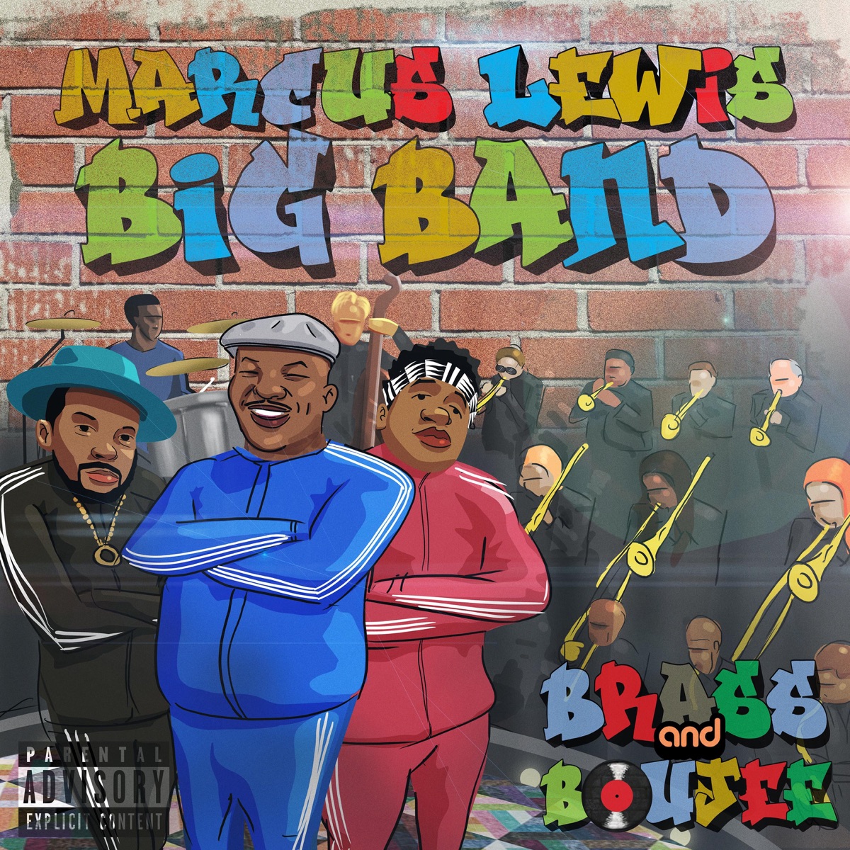 Brass and Boujee by Marcus Lewis Big Band album cover