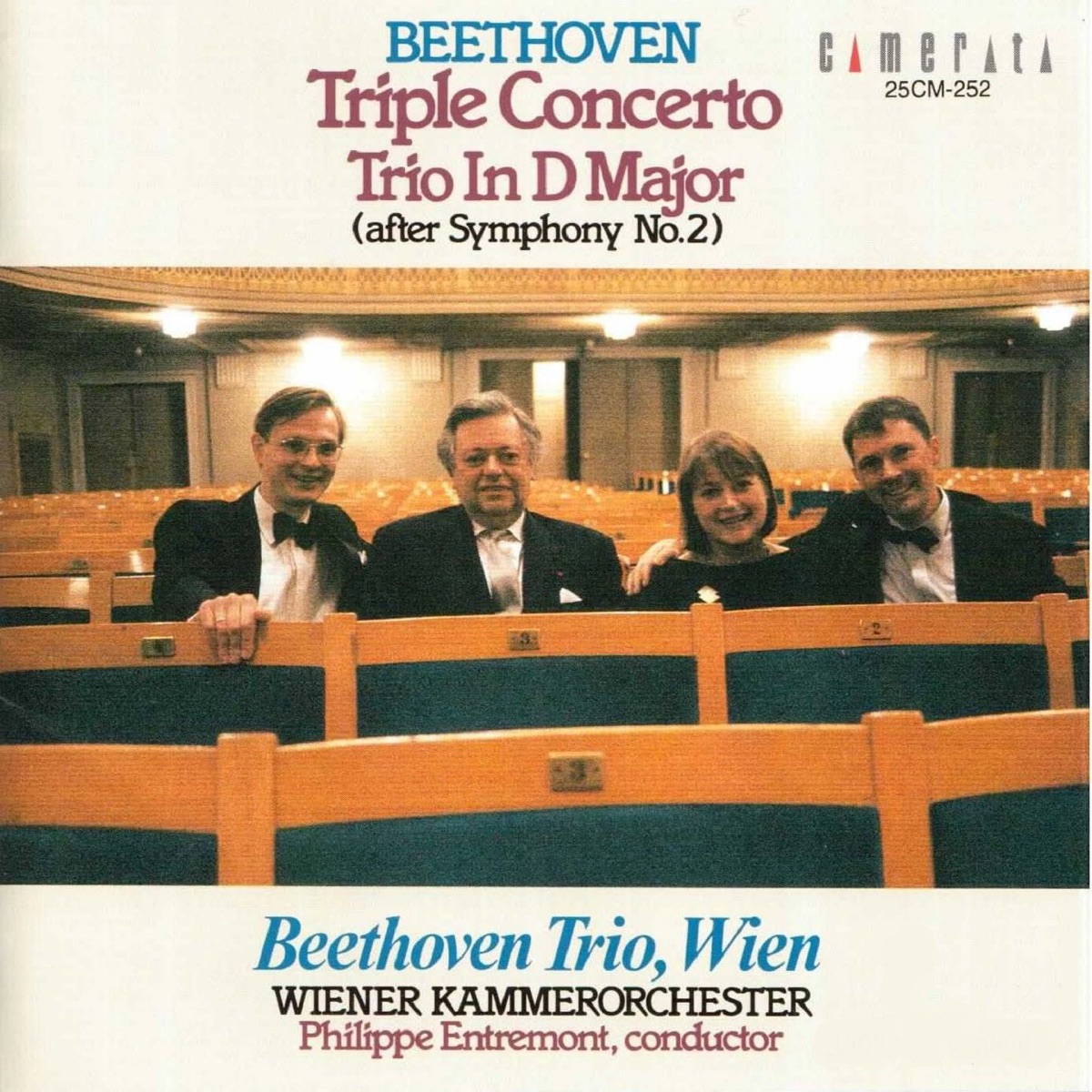 Beethoven: Triple Concerto & Trio in D Major by Beethoven Trio, Wien, Philippe Entremont & Wiener Kammerorchester album cover