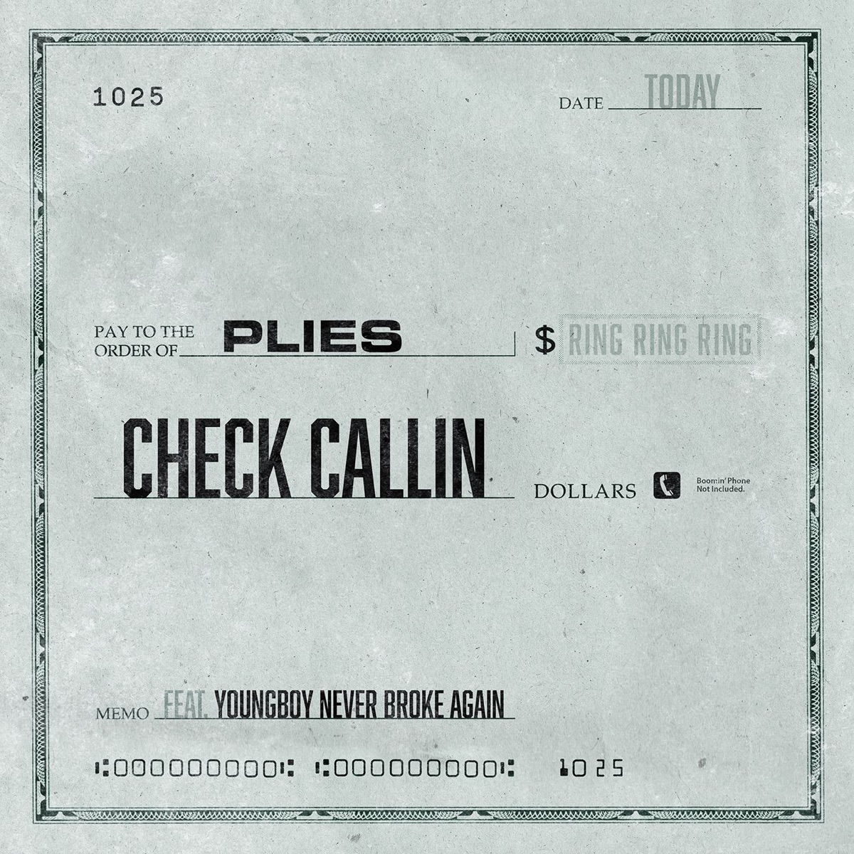 Check Callin (feat. YoungBoy Never Broke Again) - Single by Plies album cover artwork