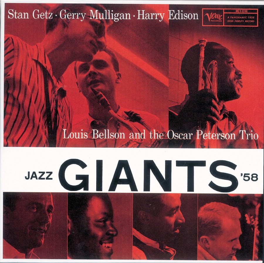 Jazz Giants '58 by Stan Getz, Gerry Mulligan, Harry Edison, Louie Bellson & Oscar Peterson album cover