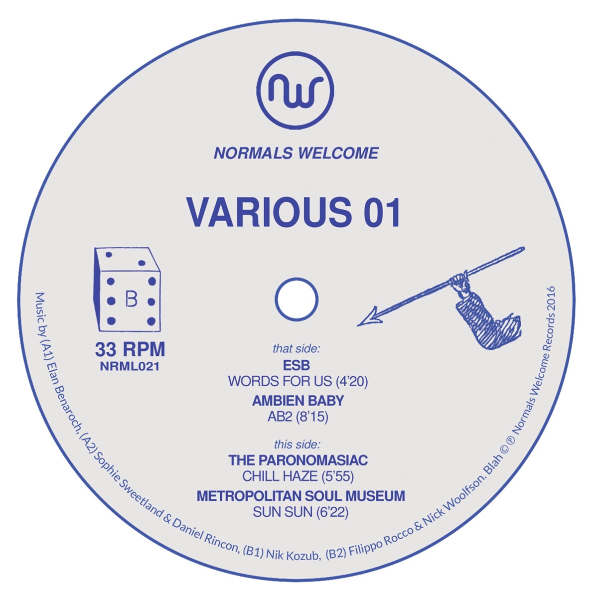 Normals Welcome: Various 01 - EP by ES-B, Ambien Baby, The Paronomasiac & Metropolitan Soul Museum album cover