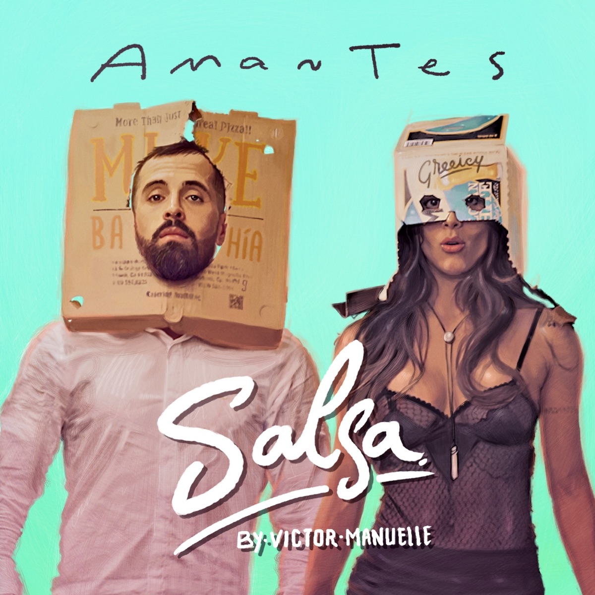 Amantes (Versión Salsa) - Single by Greeicy, Mike Bahía & Victor Manuelle album cover