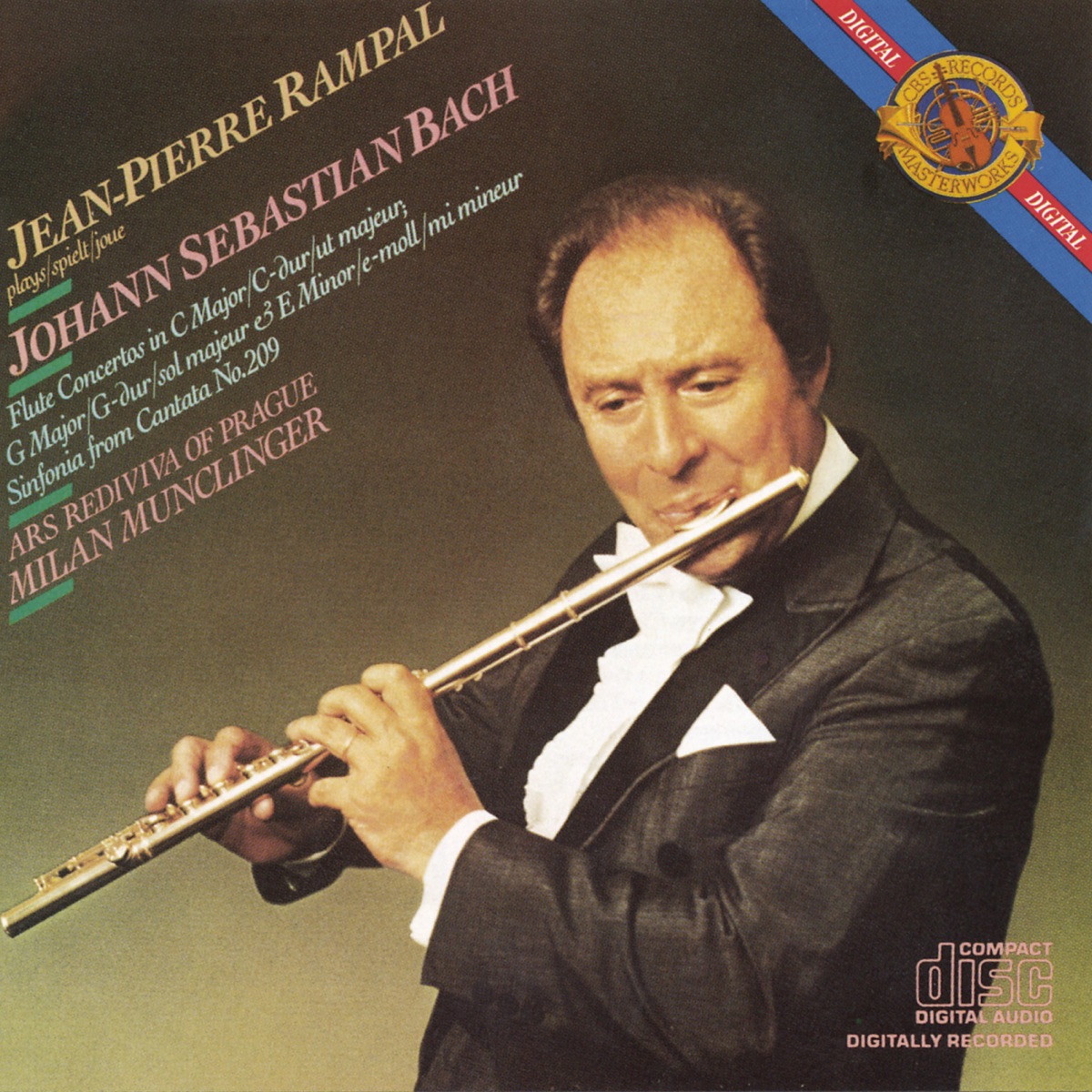 Bach: Flute Concertos by Jean-Pierre Rampal album cover