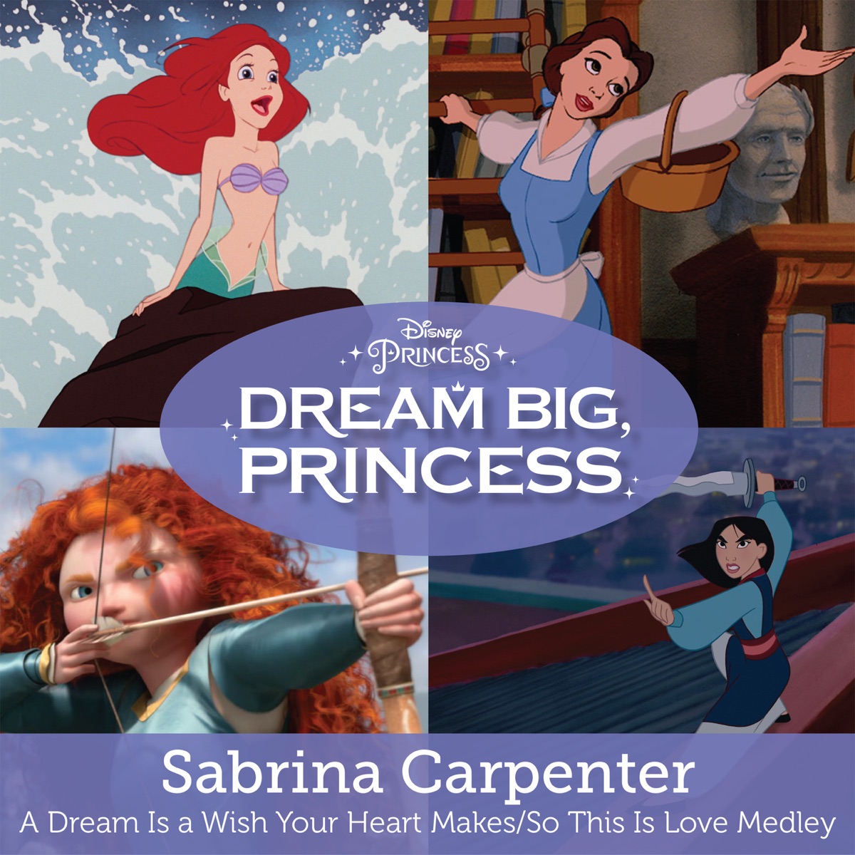 A Dream Is a Wish Your Heart Makes / So This Is Love - Single by Sabrina Carpenter album cover artwork