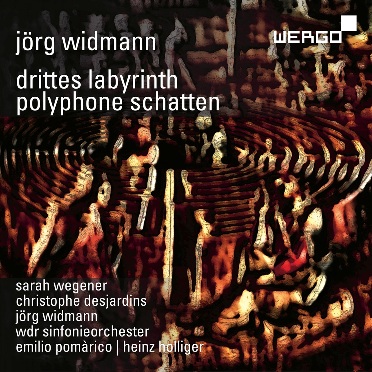 Jörg Widmann: Drittes Labyrinth  Polyphone Schatten by Sarah Wegener, Christophe Desjardins, Jörg Widmann, WDR Sinfonieorchester Köln, Heinz Holliger & Emilio Pomarico album cover