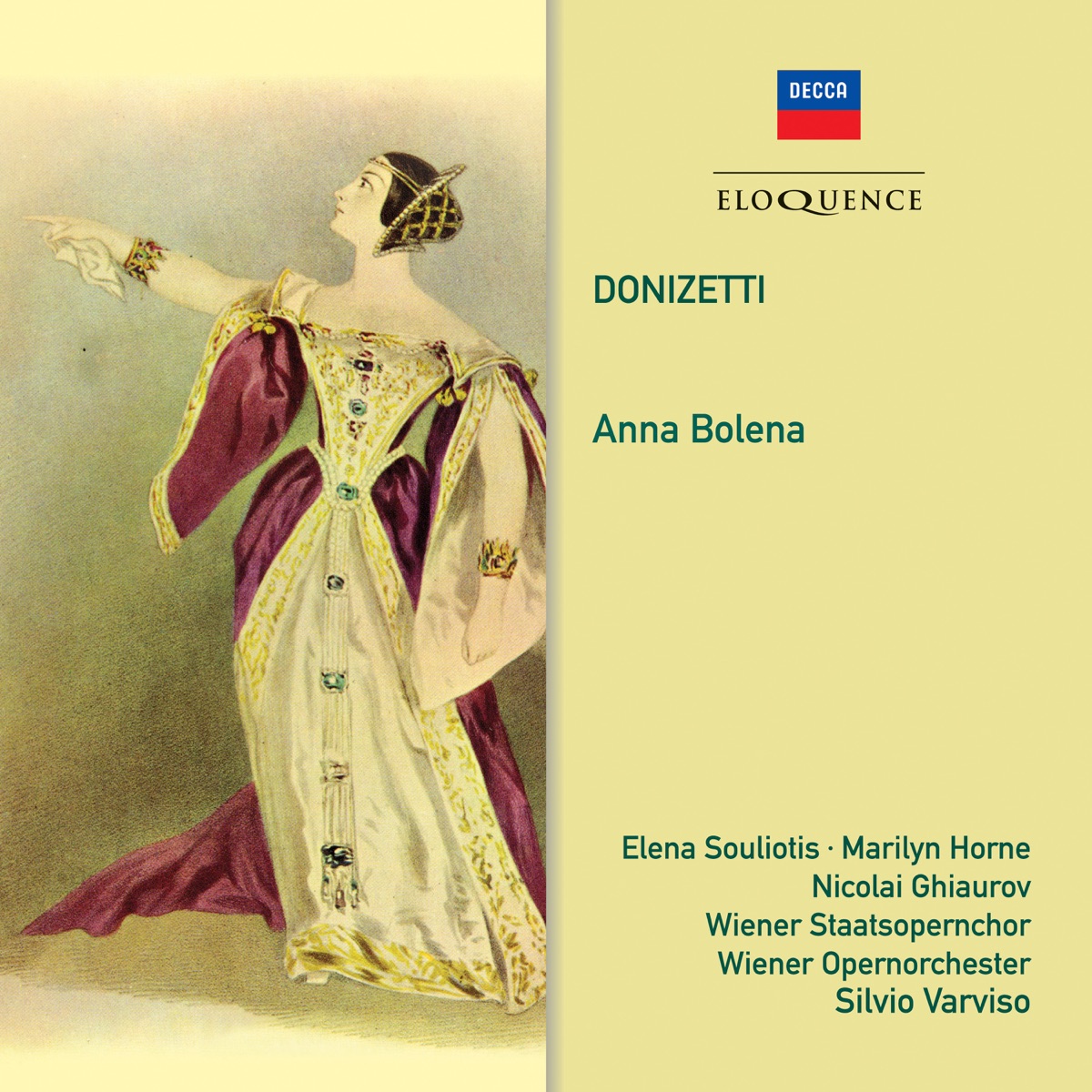 Donizetti: Anna Bolena by Silvio Varviso, Elena Suliotis, Chorus of the Vienna State Opera, Marilyn Horne, Nicolai Ghiaurov & Wiener Opernorchester album cover