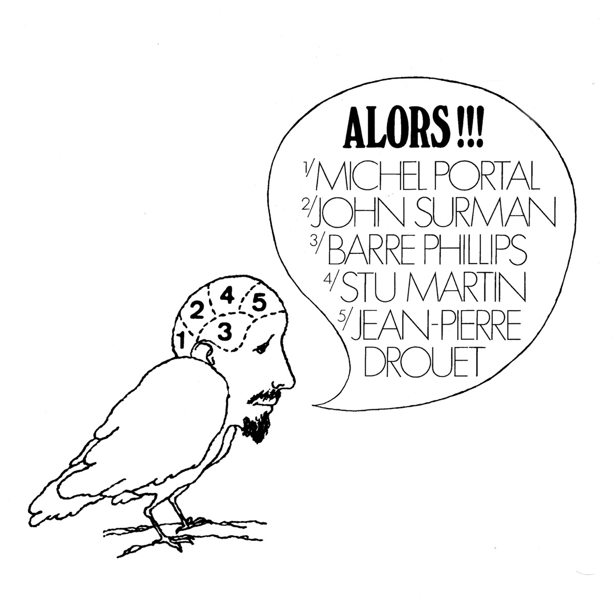 Alors!!! (feat. John Surman, Barre Phillips, Stu Martin & Jean-Pierre Drouet) by Michel Portal album cover