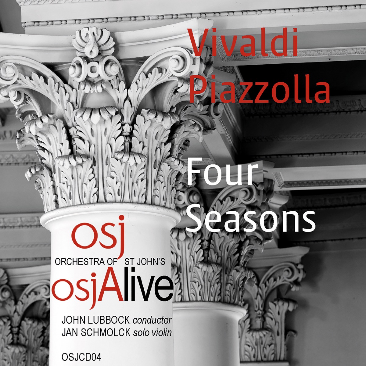 Vivaldi & Piazzolla: Four Seasons by Jan Peter Schmolck, St. John's Orchestra & John Lubbock album cover