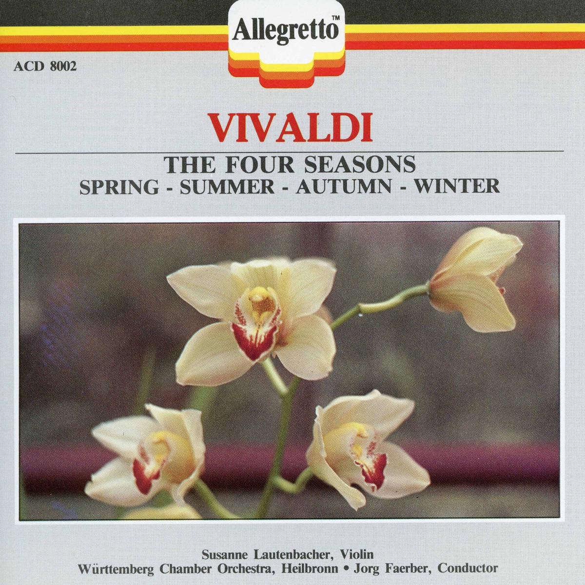 Vivaldi: The Four Seasons, Violin Concerto in E-Flat Major & Concerto for 4 Violins in B Minor by Susanne Lautenbacher, Jörg Faerber & Württemberg Chamber Orchestra Heilbronn album cover