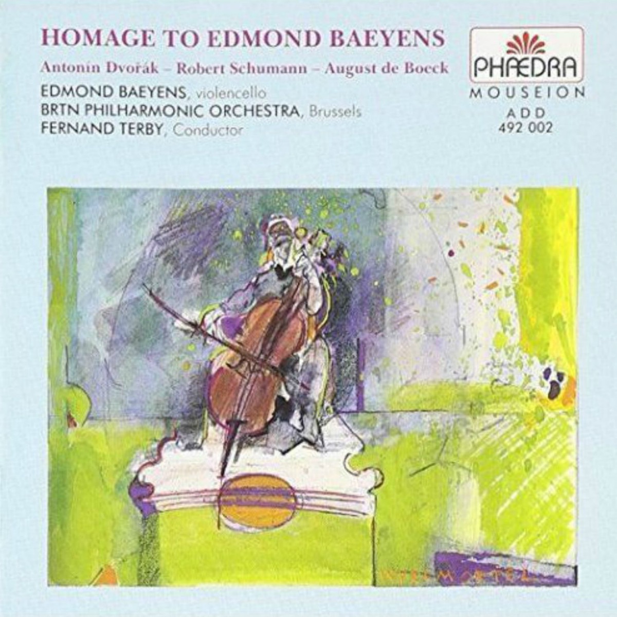 Homage to Edmond Baeyens by BRTN Philharmonic Orchestra, Fernand Terby & Edmond Baeyens album cover