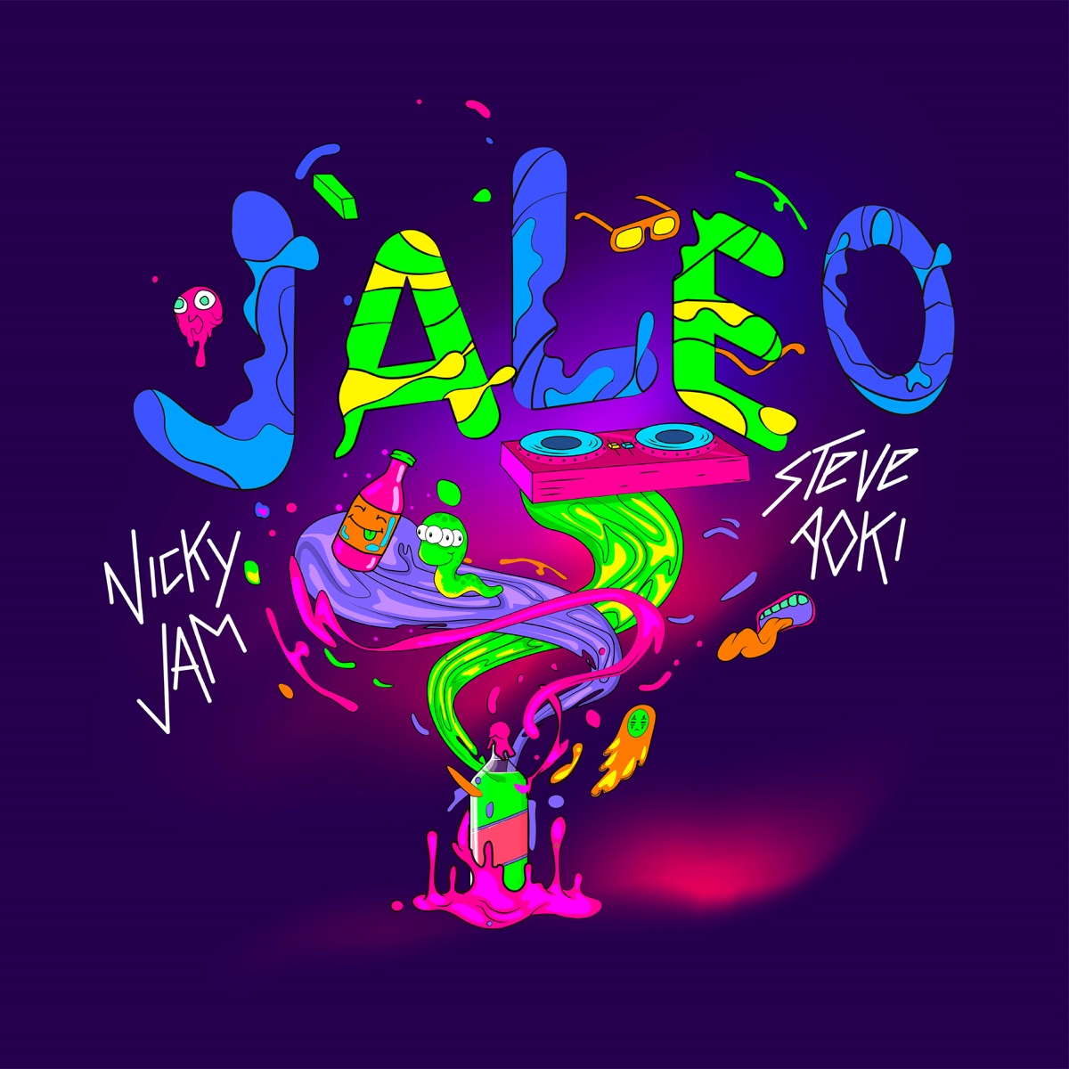 Jaleo - Single by Nicky Jam & Steve Aoki album cover