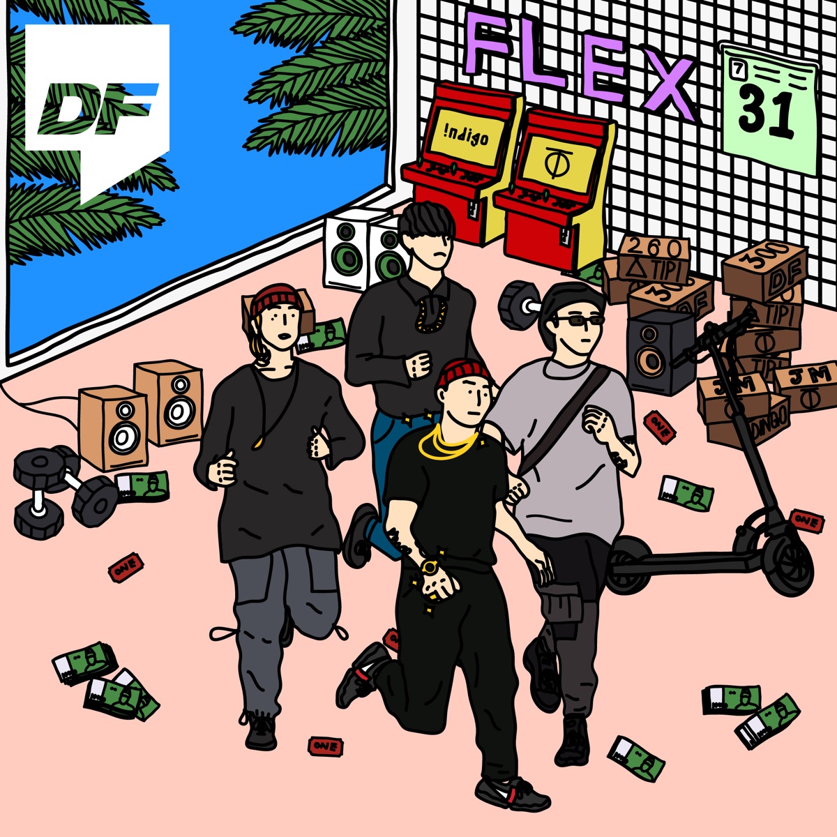 Flex - Single by GIRIBOY, Kid Milli, NO:EL & Swings album cover
