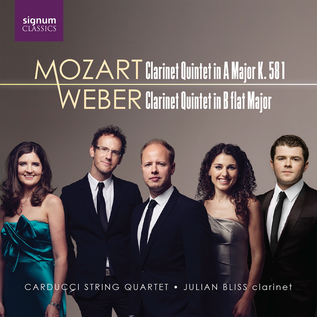 Mozart & Weber: Clarinet Quintets by Carducci String Quartet & Julian Bliss album cover