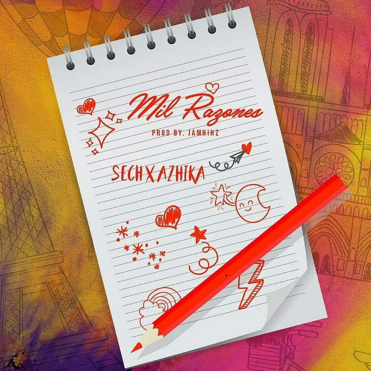 Mil Razones (feat. Sech) - Single by Azhika album cover