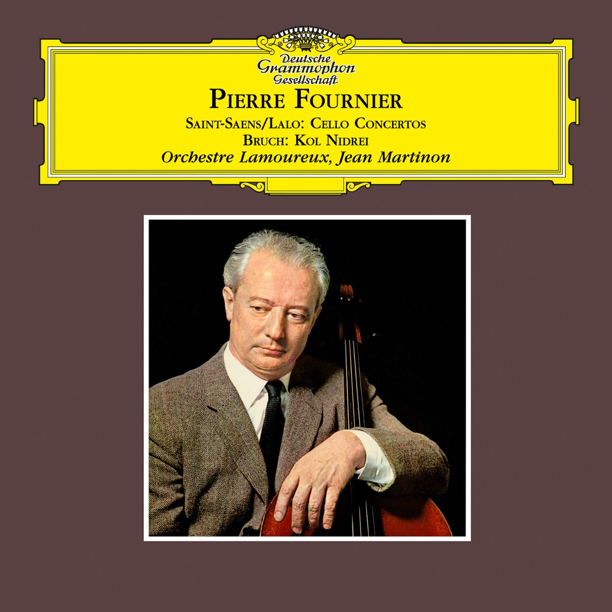 Lalo & Saint-Saens: Cello Concertos by Pierre Fournier, Orchestre Lamoureux, Berlin Philharmonic, Alfred Wallenstein & Jean Martinon album cover