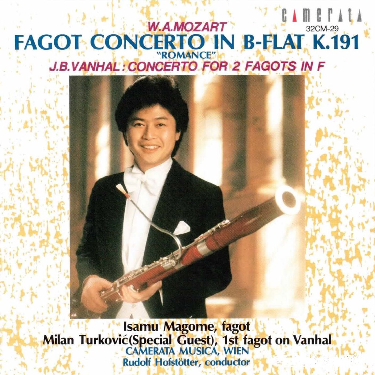 Mozart: Bassoon Concerto by Isamu Magome, Rudolf Hofstätter, Camerata Musica, Beethoven Trio, Wien & Milan Turkovic album cover