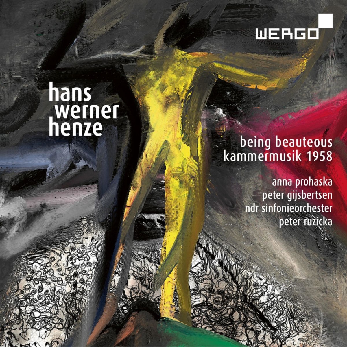 Henze: Being Beauteous - Kammermusik 1958 by Peter Gijsbertsen, Jürgen Ruck, Peter Ruzicka & NDR Elbphilharmonie Orchester album cover