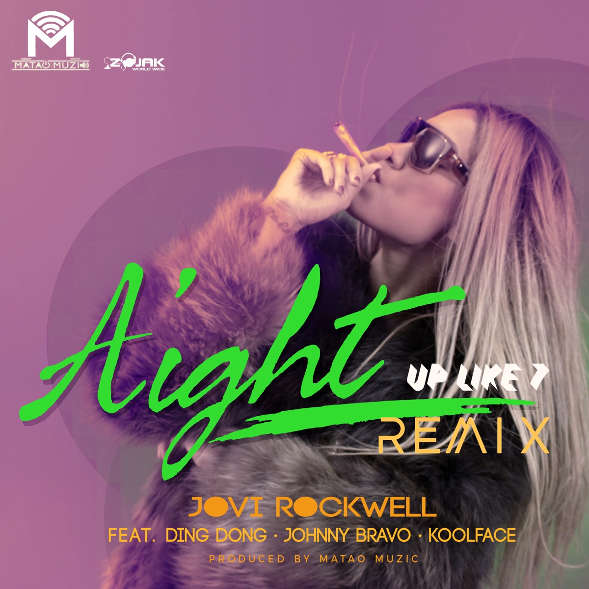 Aight (Up Like 7) [Remix] [feat. Ding Dong, Johnny Bravo & KoolFace] - Single by Jovi Rockwell album cover
