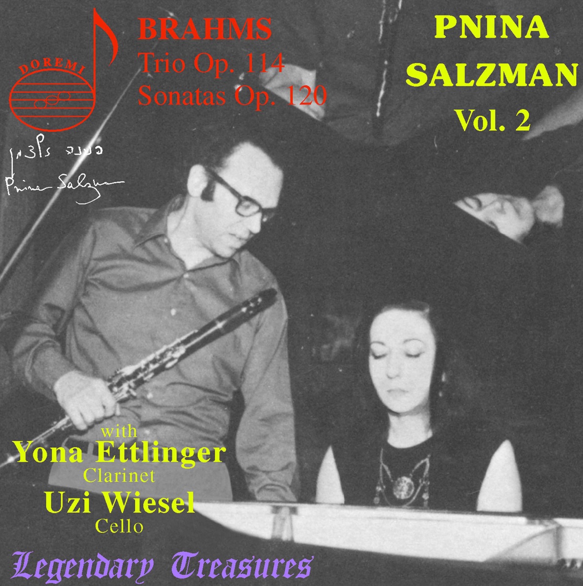 Pnina Salzman Vol.2: Brahms Clarinet Trio & Sonatas (Live) by Pnina Salzman, Yona Ettlinger & Uzi Wiesel album cover