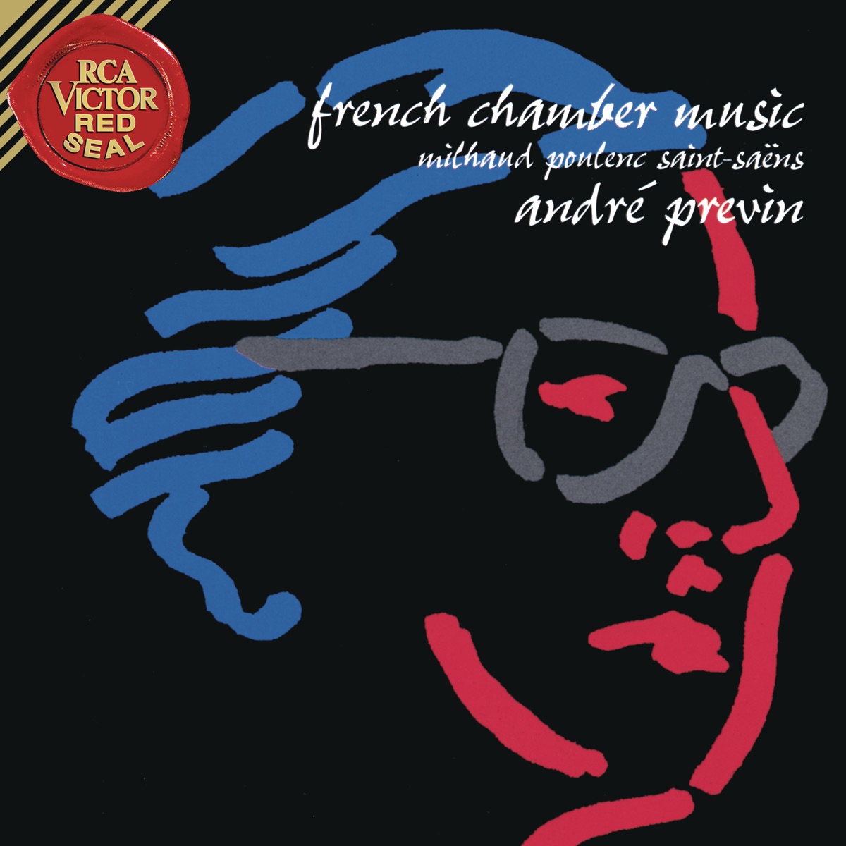 Poulenc: Sextet, FP. 100 & Milhaud: La Création du Monde, Op. 81b & Saint-Saens: Septet, Op. 65 by André Previn, Elizabeth Mann, Steve Taylor, David Shifrin, Dennis Godburn, Richard Todd, Ani Kavafian, Julie Rosenfeld, Toby Hoffman, Carter Brey, Thomas Stevens & Jack Kulowitsch album cover